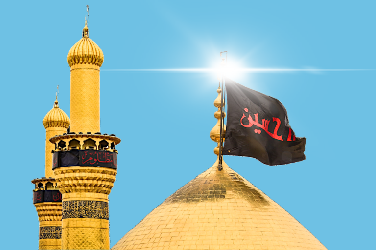 A shining star at the dome of the shrine of Imam Hussain (a.)